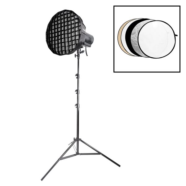 Citi300pro 300ws super-compact monolight strobe white softbox kit