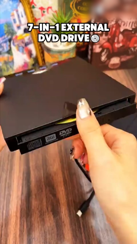 7-in-1 External USB DVD Drive & Blu-ray Player