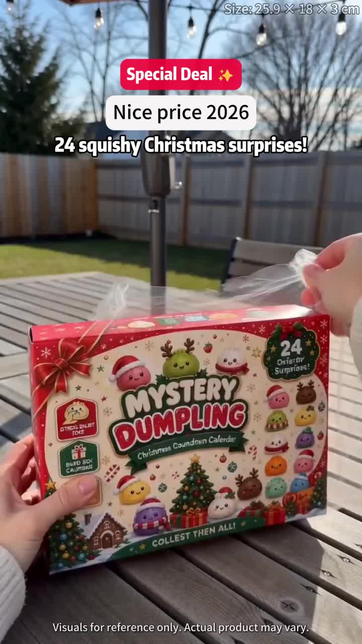 Christmas Dumpling Squishy Advent Calendar - 24 Surprise Toys Inside!
