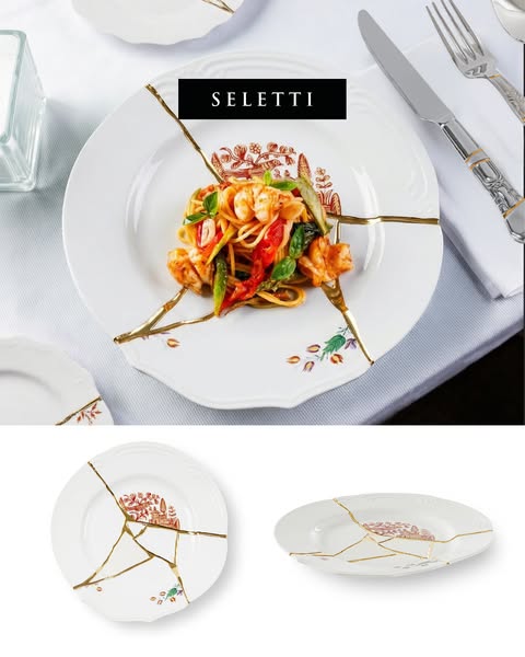 Seletti: Kintsugi Dinner plate 01