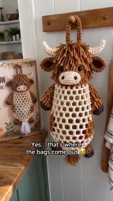 Crochet Animal Bag Holder DIY Kit