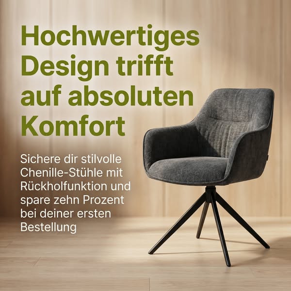 Dunkelgrauer LINELE® Esszimmerstuhl