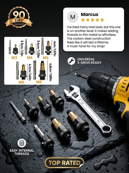 Carbon Steel Rivet Nut Tool Set
