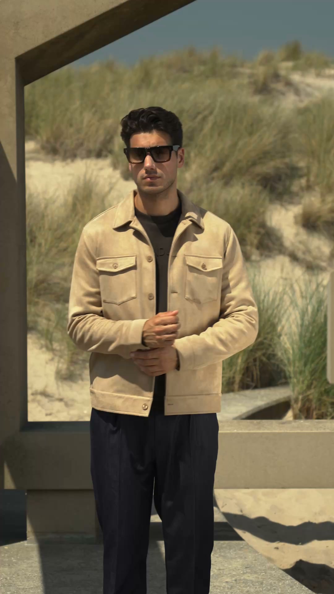 Nieuw: Suède look overshirt