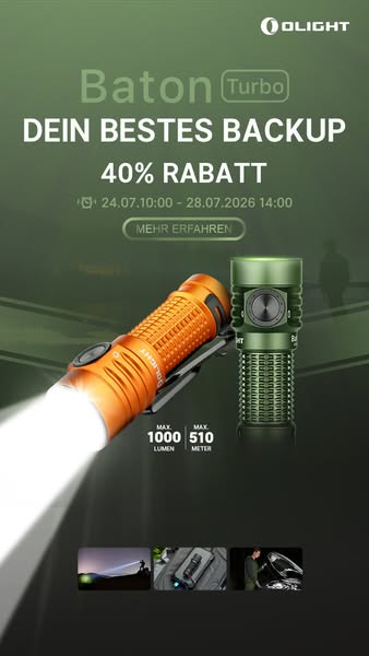 Olight Baton Turbo EDC Taschenlampe