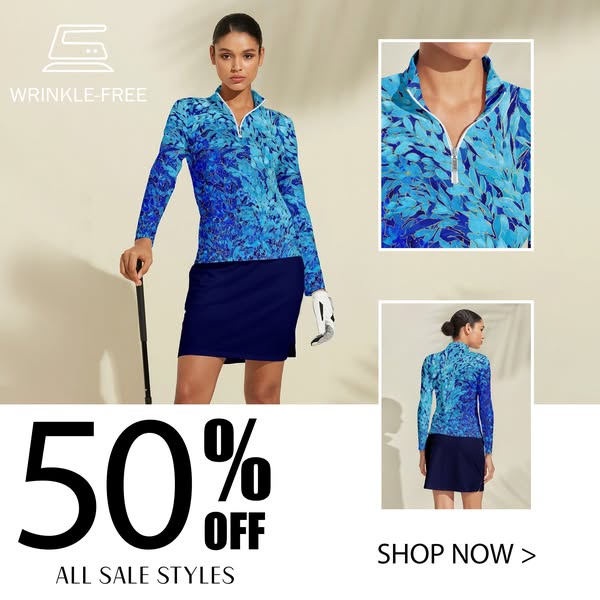 The creative behind it: Botanical Energy Silky Golf Shirt Quarterzip UPF50+