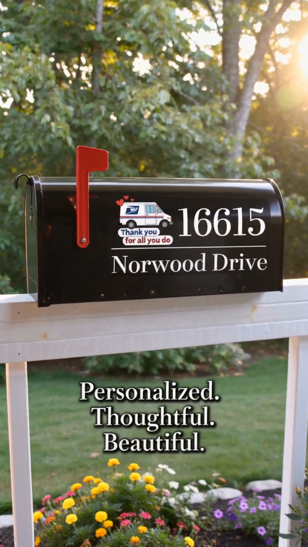Custom Number & Address Mailbox Decal