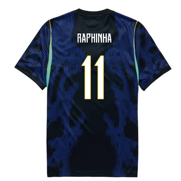 '26-'27 Brazil Away Shirt (Kids) (Raphinha 11) Blue XS Polyester Raphina Made By: Nike