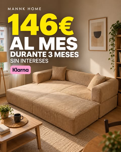 Sofá por 439 € + envío GRATIS