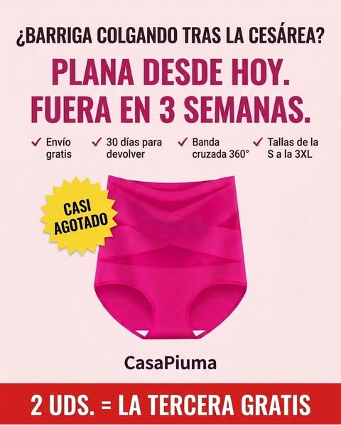 ¿Barriga colgando tras la cesárea? Plana desde hoy, fuera en 3 semanas.