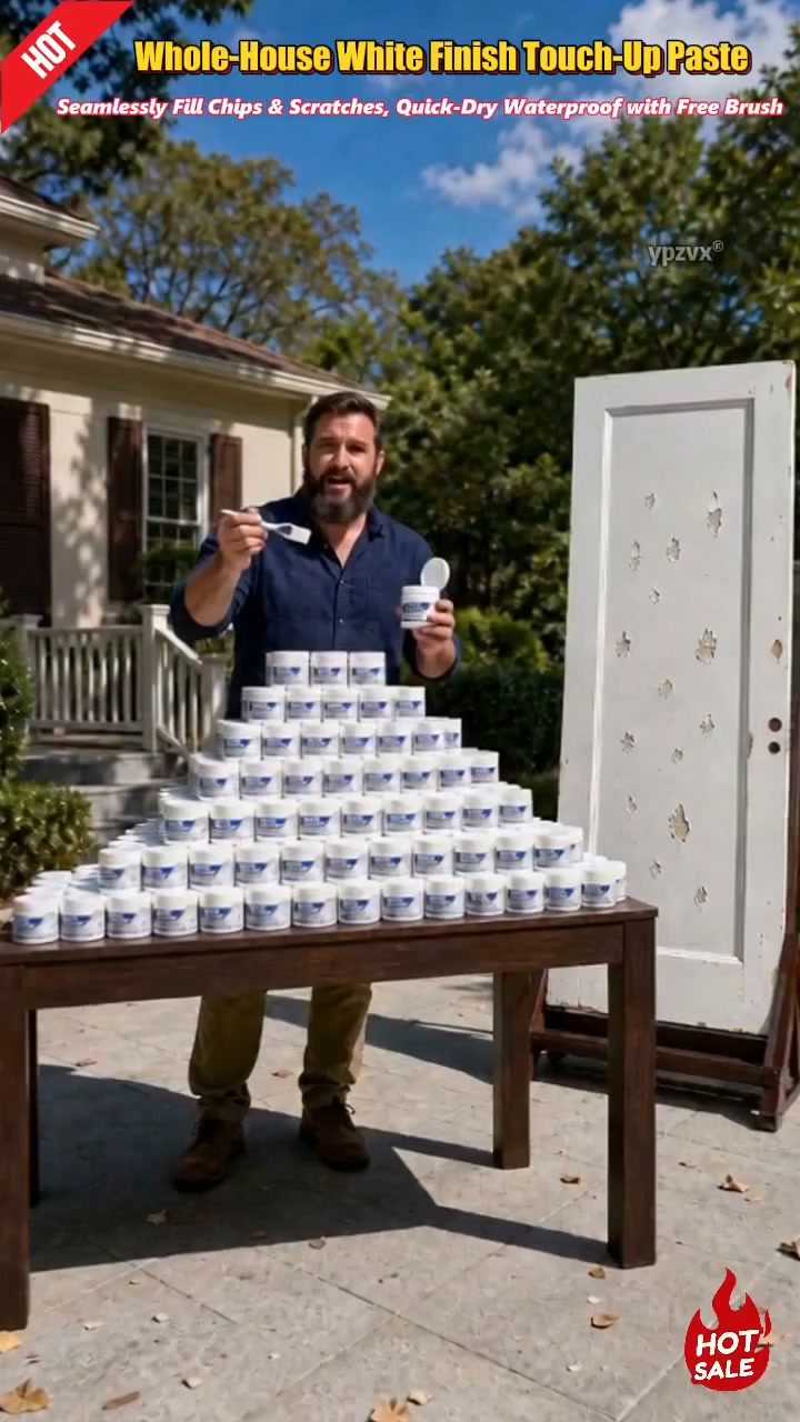 White Furniture Touch-Up Paste with Brush