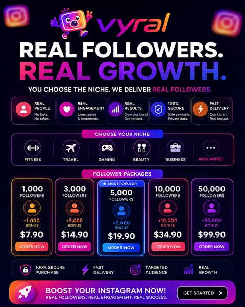 Vyral — Real Instagram Followers in 24h