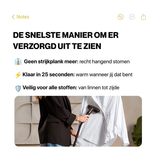 Kreukvrij in 2 minuten