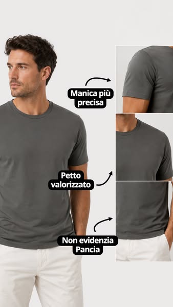 Valorizza il petto. Non la pancia.