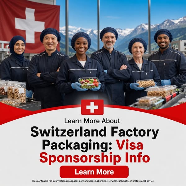 Switzerland Factory Packaging: Visa Sponsorship Info