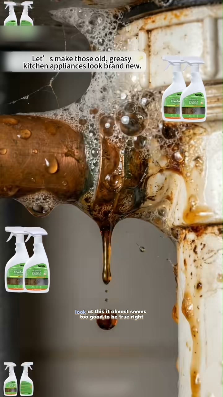 Our heavy‑duty grease cleaner melts away tough greasy messes with little effort.