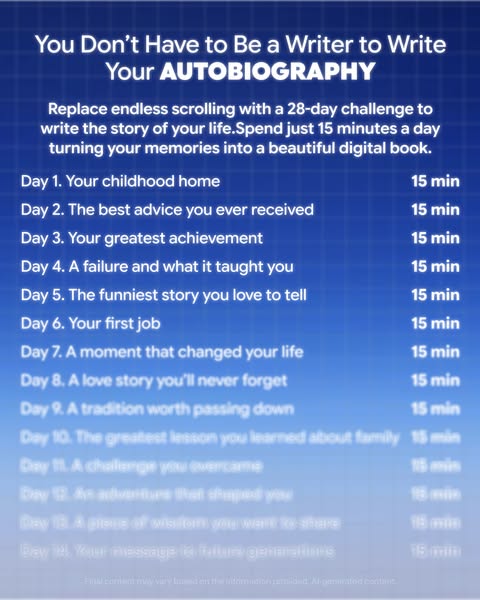 Turn Memories Into Your Life Story
