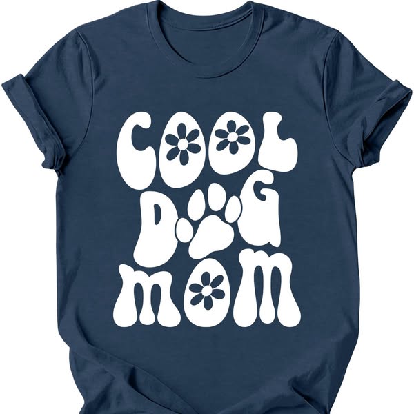 Cool Dog Mom Retro T-Shirt