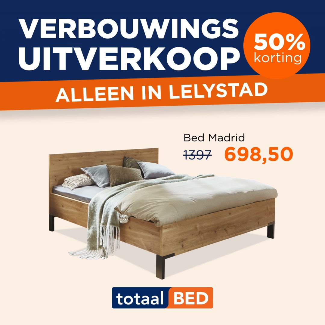 50% korting op showroommodellen