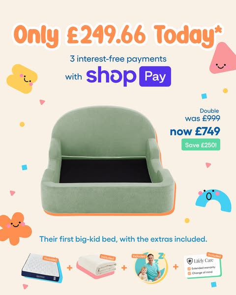 A softer first big-kid bed