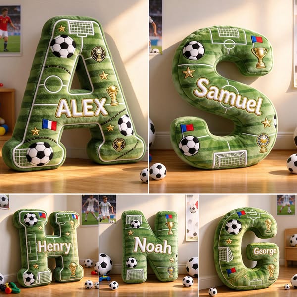 Personalized Soccer Pillow for Little Stars!