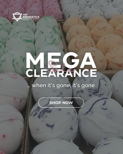 Mega Clearance - AW Aromatics - White Label - Personalised Giftware Manufacturing