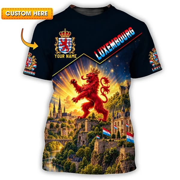 Personalized Luxembourg Shirt with Your Name