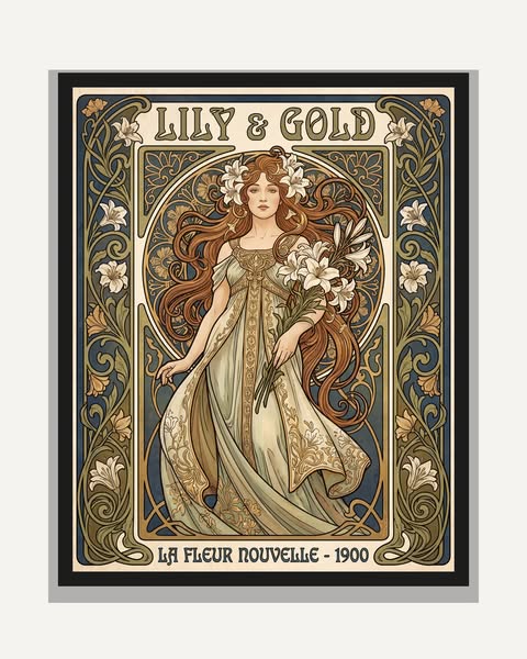 Lily & Gold – Inramad poster 50×70
