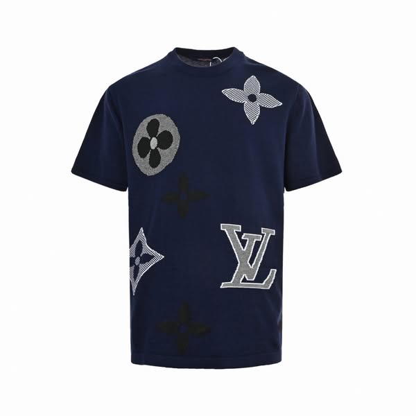 Scattered Monogram Intarsia Knit T-Shirt