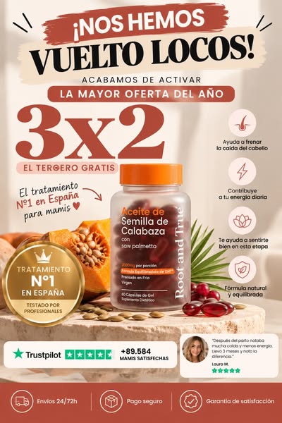 Capsulas de aceite de semilla de calabaza posparto
