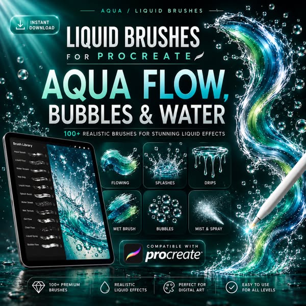 90% Off Liquid Brushes for Procreate