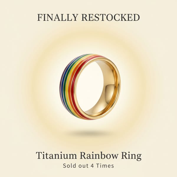 Titanium Rainbow Ring