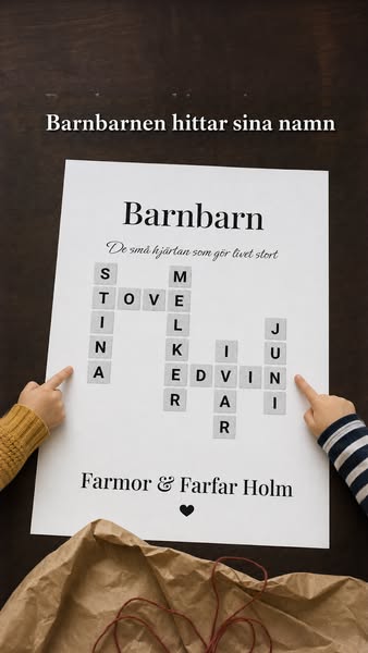 Barnbarnen hittar sina namn