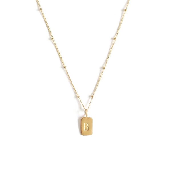 Gold initial Pendant