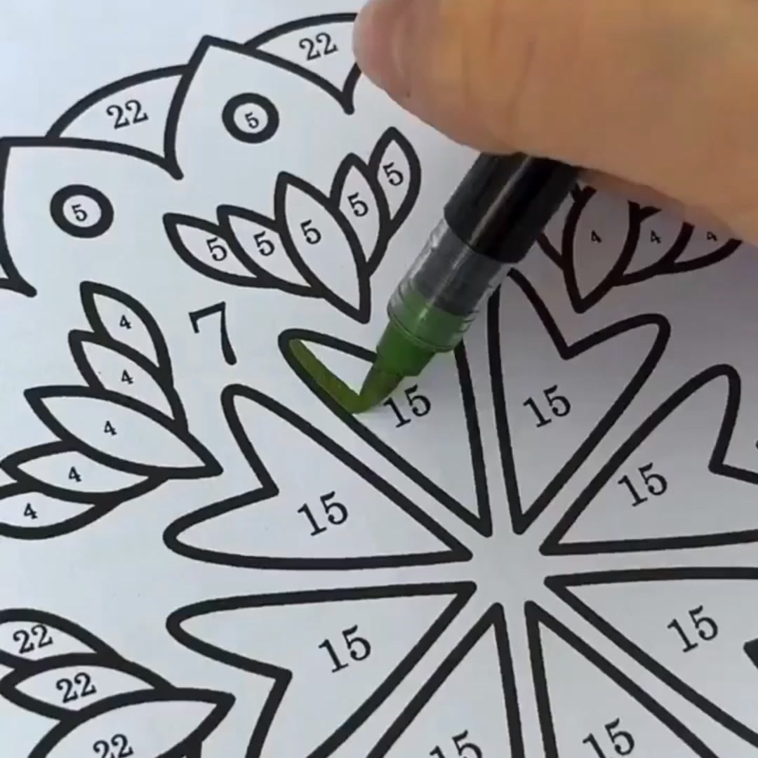Kleuren op Nummer Kleurboek voor Volwassenen