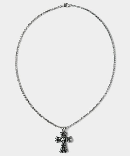 Stainless Steel Skull Cross And Chain