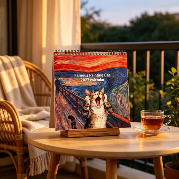 2027 Cat Art Calendar