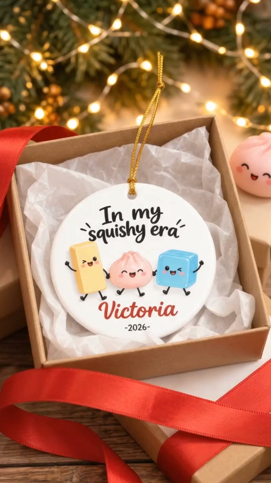 The Year Of Squishies Personalized Ornament