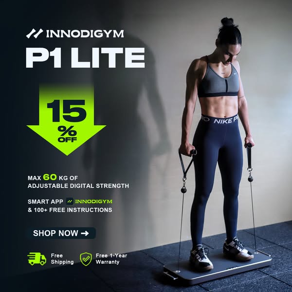 INNODIGYM P1 LITE – 60kg Digital Home Gym, 4 Modes, 55mm Thin, Wall-Mounted