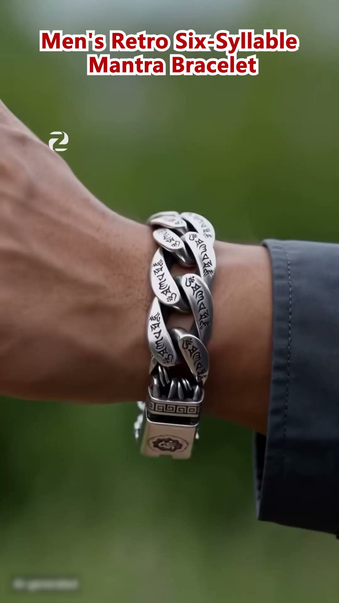 Herren Retro Sechs-Silben-Mantra Armband