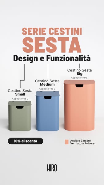10% su tutta la linea Sesta: Il cestino che non nascondi!