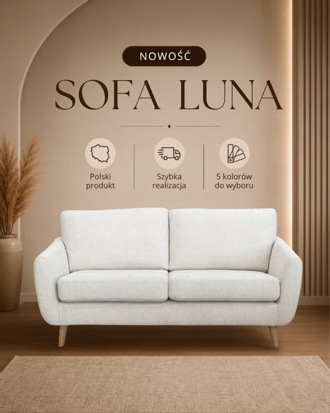 SOFA LUNA- szerokość 170cm