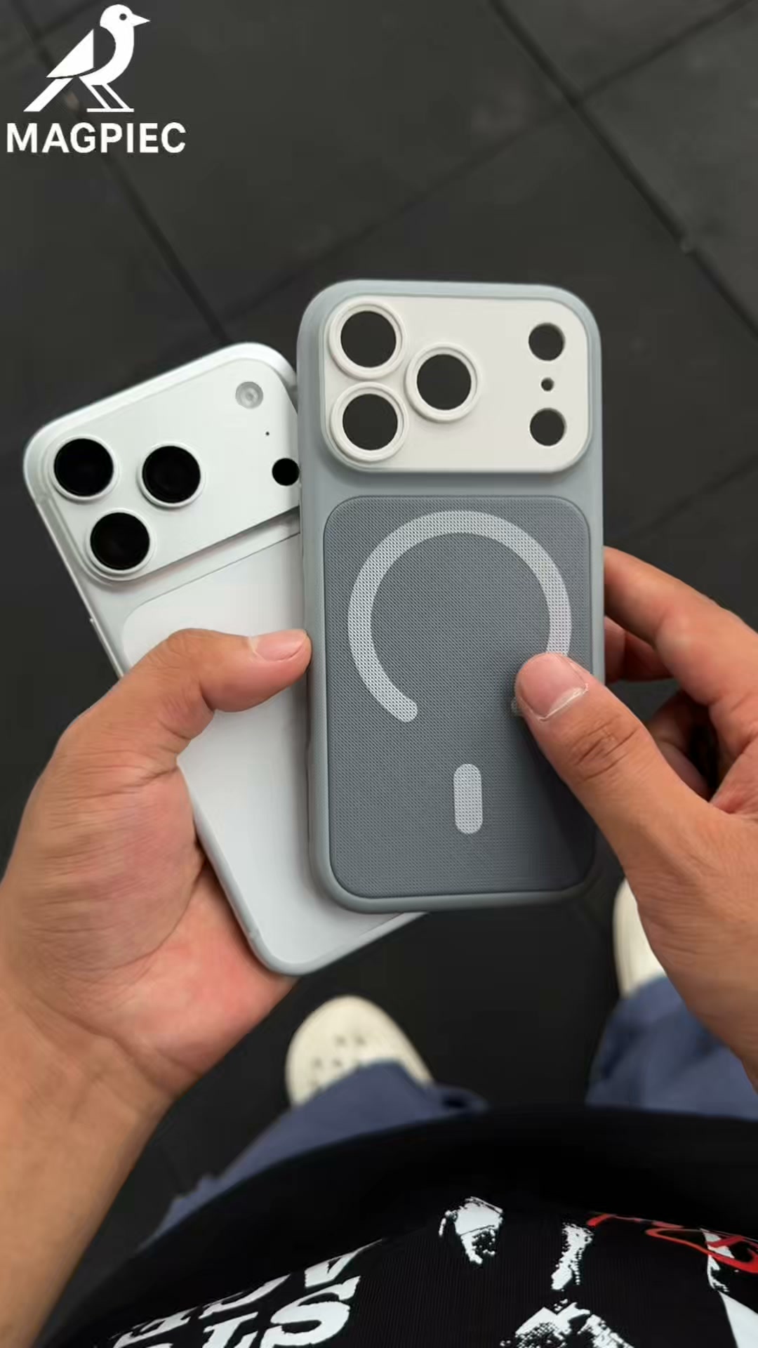 iPhone MagSafe Color Block Fabric Case