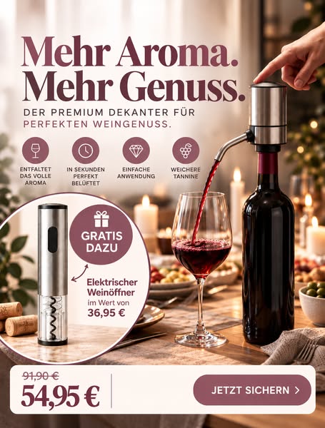 Air & Aroma | Elektrischer Dekanter + Geschenk