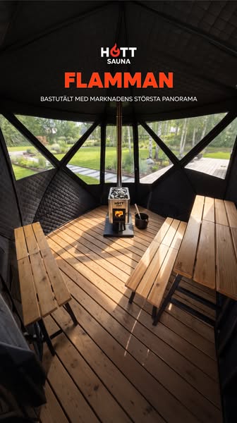 Bastutält med panoramautsikt!