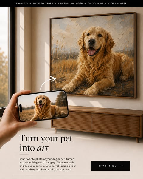 Your pet as an artwork