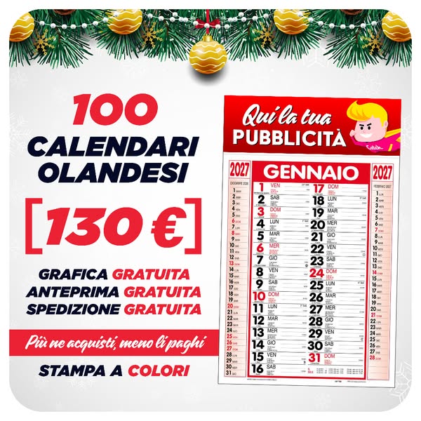 100 CALENDARI a 130€
