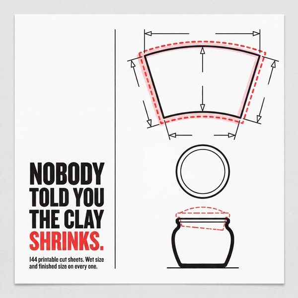 Print it. Lay it on the clay. Cut.