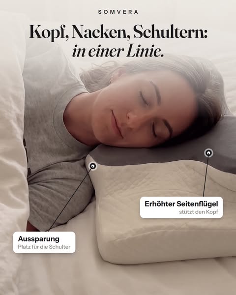 Kopf, Nacken, Schultern in einer Linie