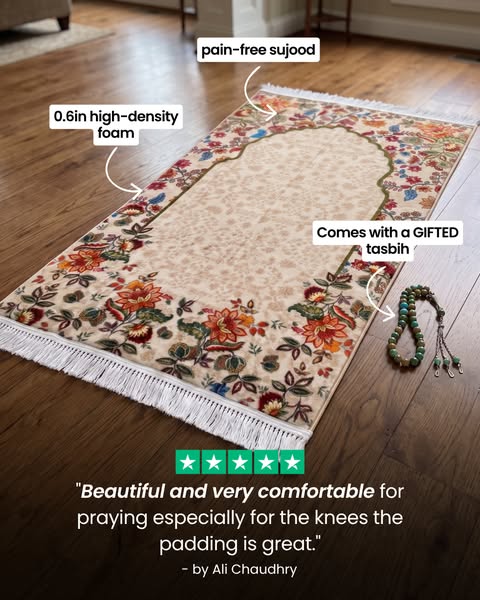 The mat that ends knee pain in salah.